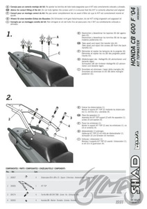 Stelaż kufra tylnego motocyklowego SHAD do Honda CBF