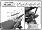 KAPPA Stelaż kufra motocyklowego centralnego BMW R 1200GS (04-12) ( Z PŁYTĄ MONOKEY ) DO ZAMOCOWANIA NA ORYGINALNYM STELAŻU