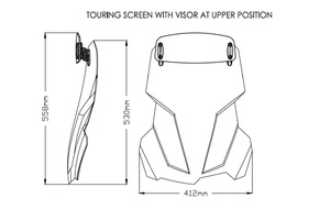 Szyba turystyczna PUIG do BMW F750GS / F850GS / Adv. 18-24 (z deflektorem, za OEM Sport) Lekko przyciemniany (H)