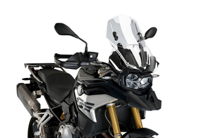 Szyba turystyczna PUIG do BMW F750GS / F850GS / Adv. 18-24 (ze spoilerem, za OEM Touring) Przezroczysty (W)